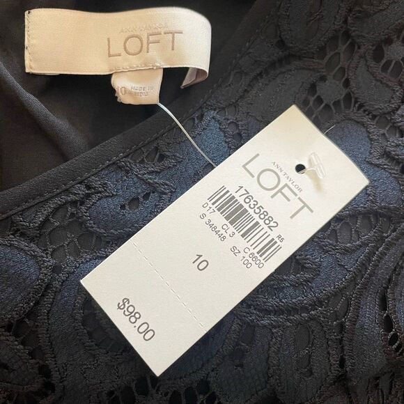 NWT Ann Taylor Loft Lace Fit and Flare Dress Womens Size 10 - Picture 6 of 6